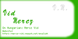 vid mercz business card